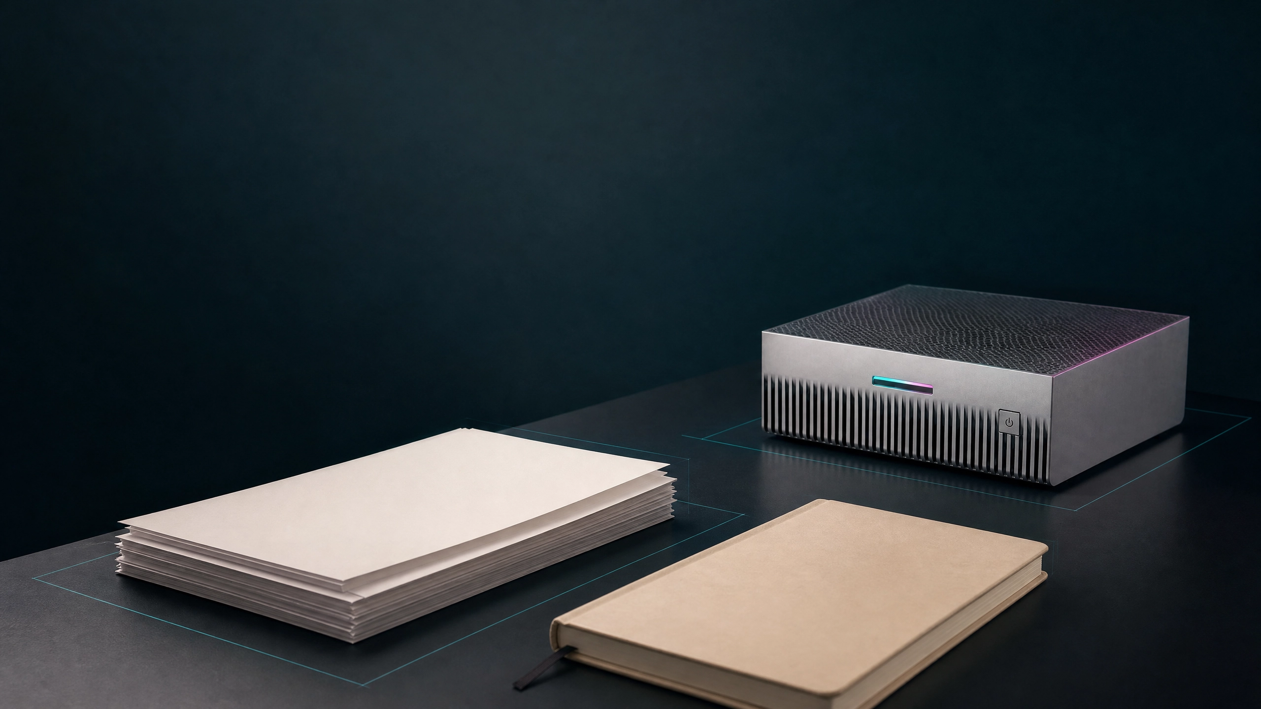 Documents and local AI appliance in a protected office workflow